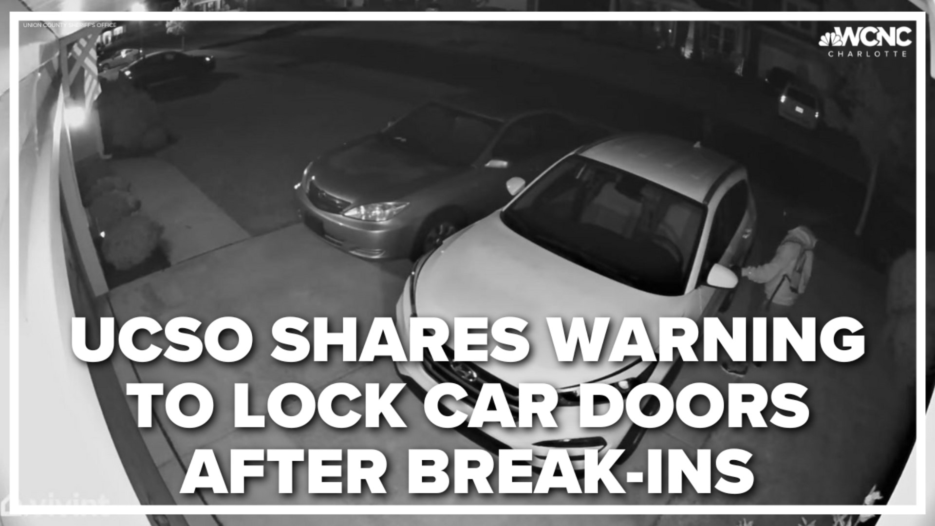 Investigators say at least 25 unlocked cars were broken into resulting in a stolen car and two stolen firearms.