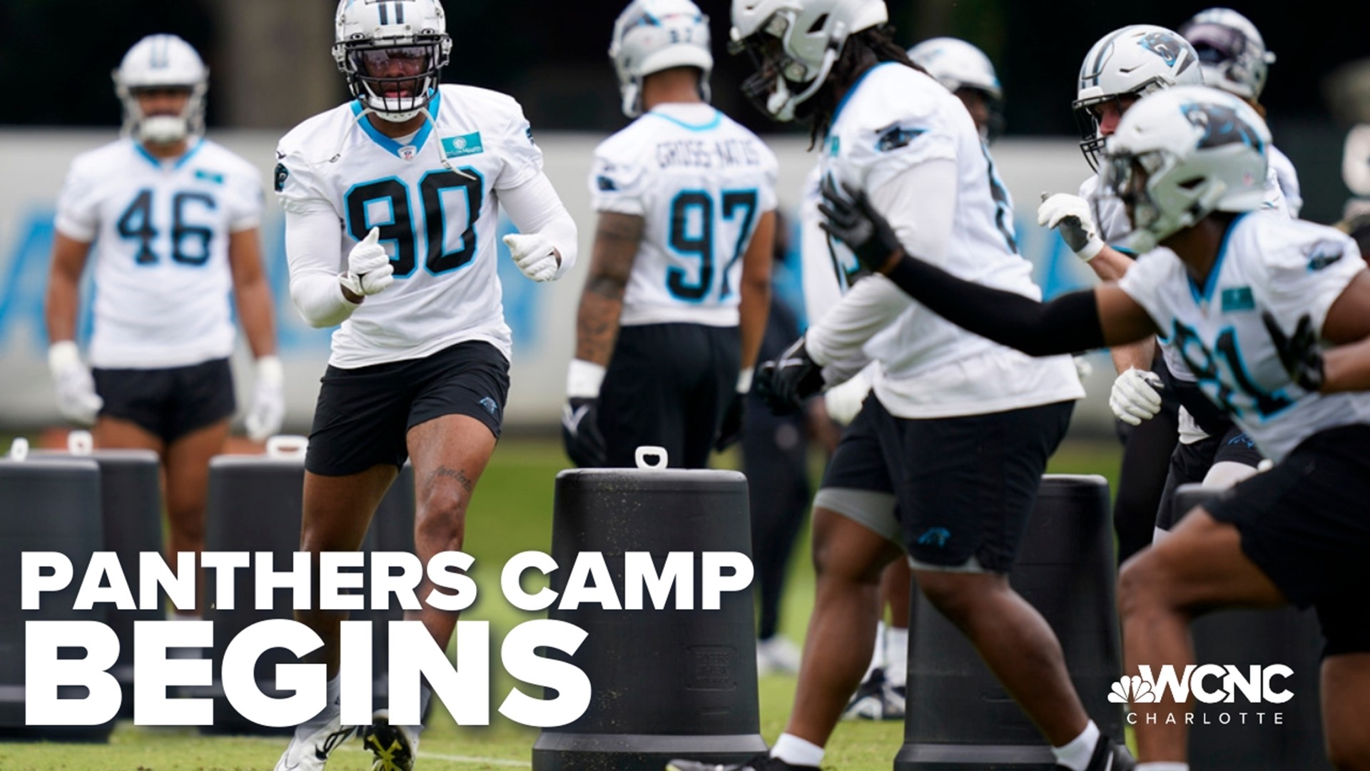 Carolina Panthers arrive at training camp in Spartanburg