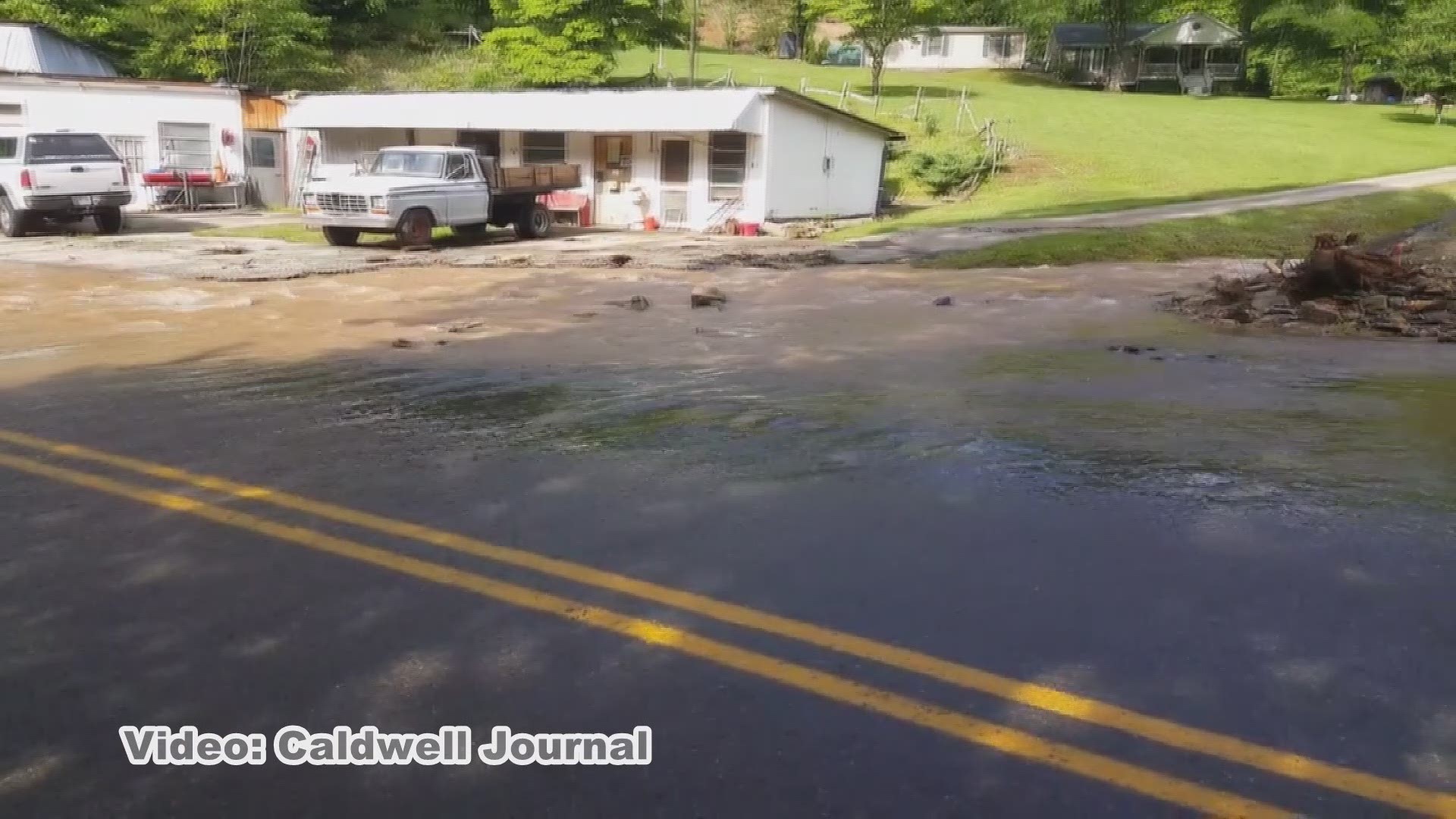 Caldwell Journal shared a video of flooding in parts of NBC Charlotte's viewing area.