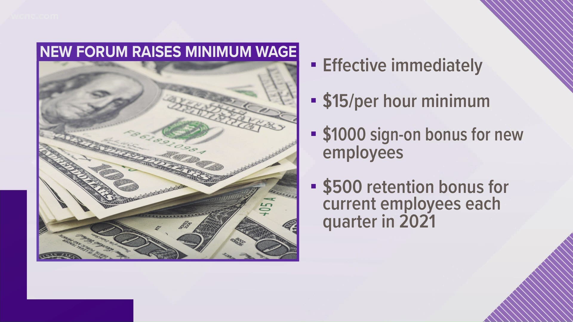 The company announced a $15 an hour increase along with additional “perks”.