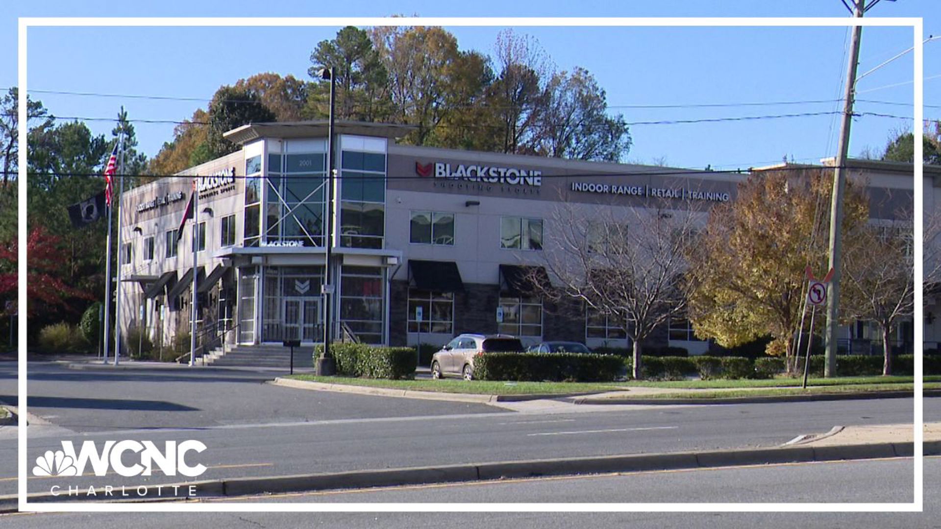 Investigators say $5,000 worth of firearms were stolen from Blackstone Shooting Sports on Thanksgiving.