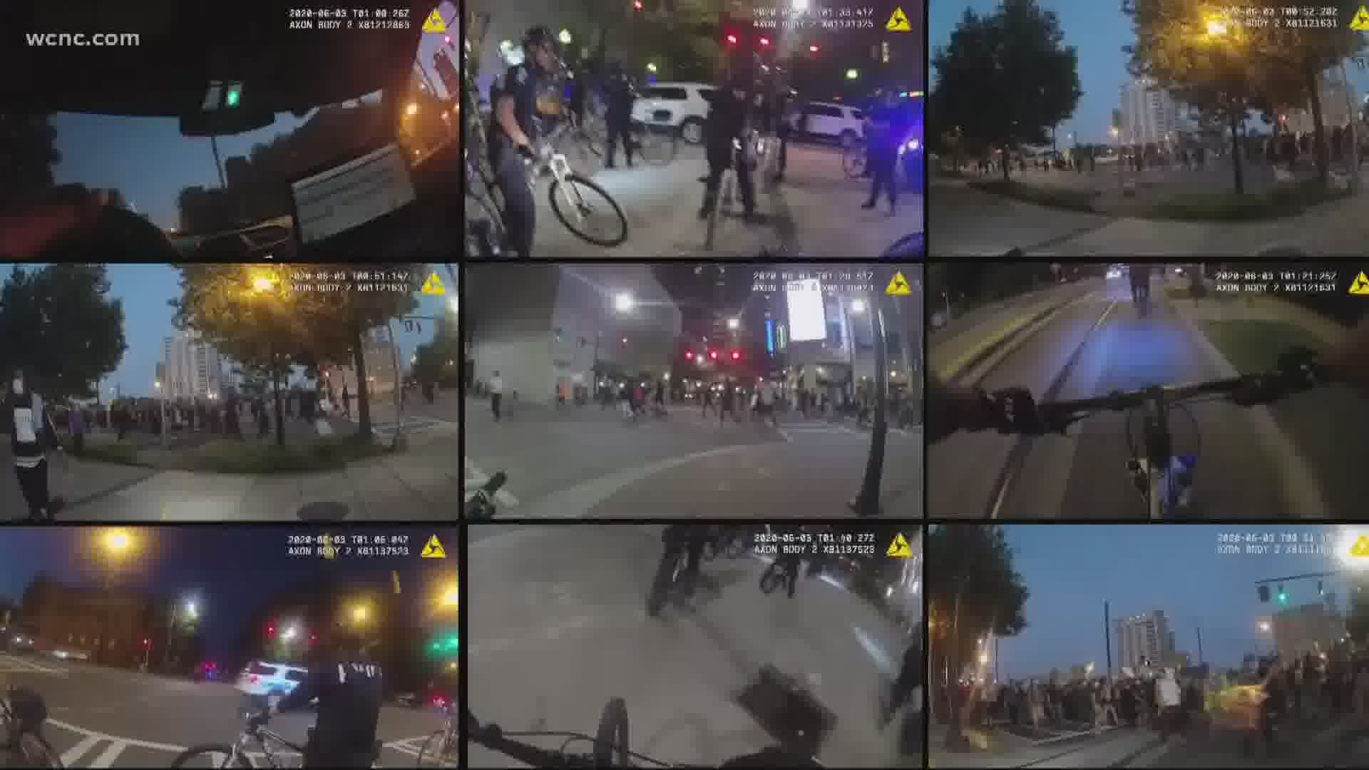 The body cam footage shows the protests that happened after the George Floyd killing back in June.