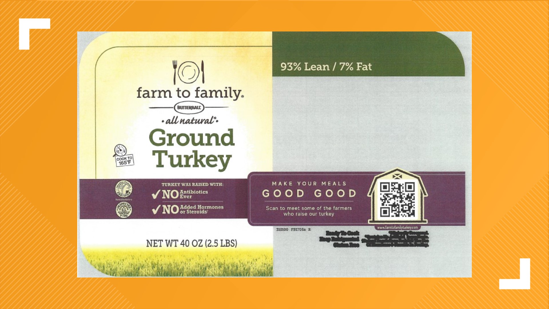 USDA issues recall for Butterball ground turkey products