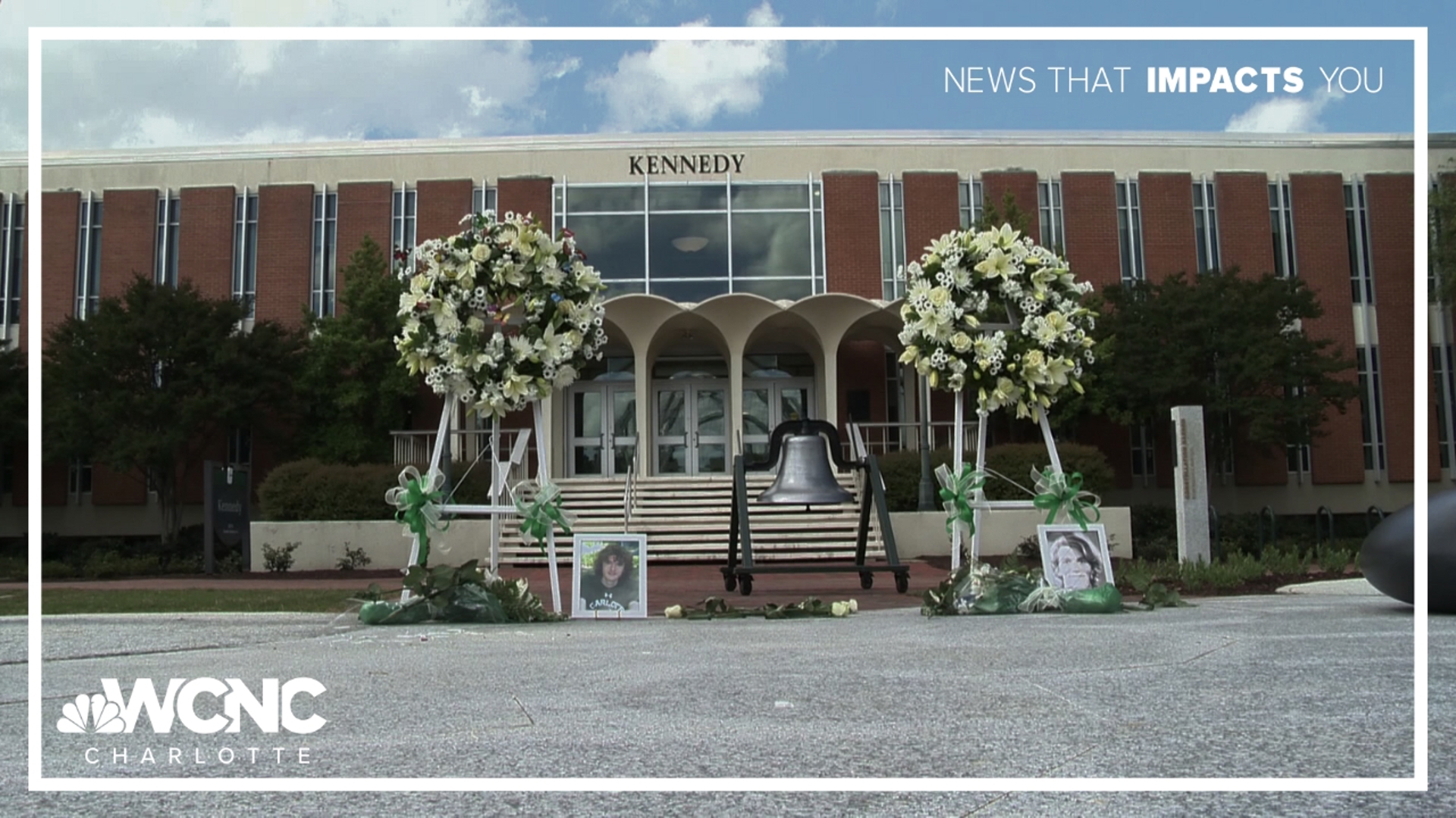 UNC Charlotte honors victims of the 2019 campus shooting with a wreath-laying ceremony and a new permanent memorial.