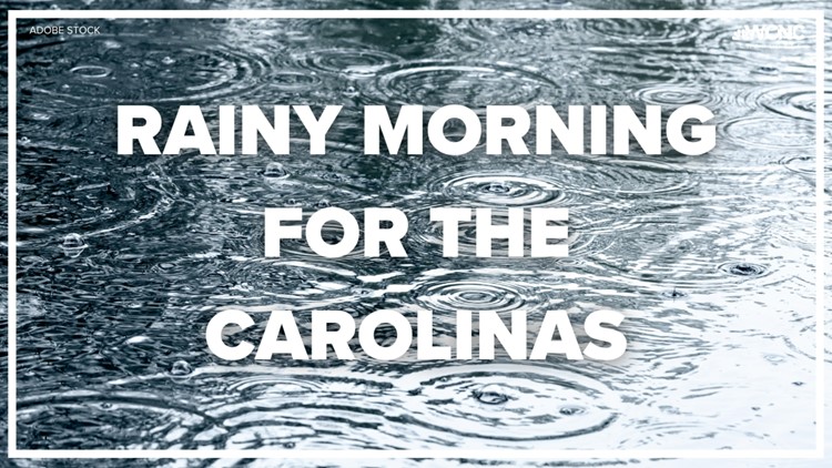 Widespread rain moving through the Carolinas this morning