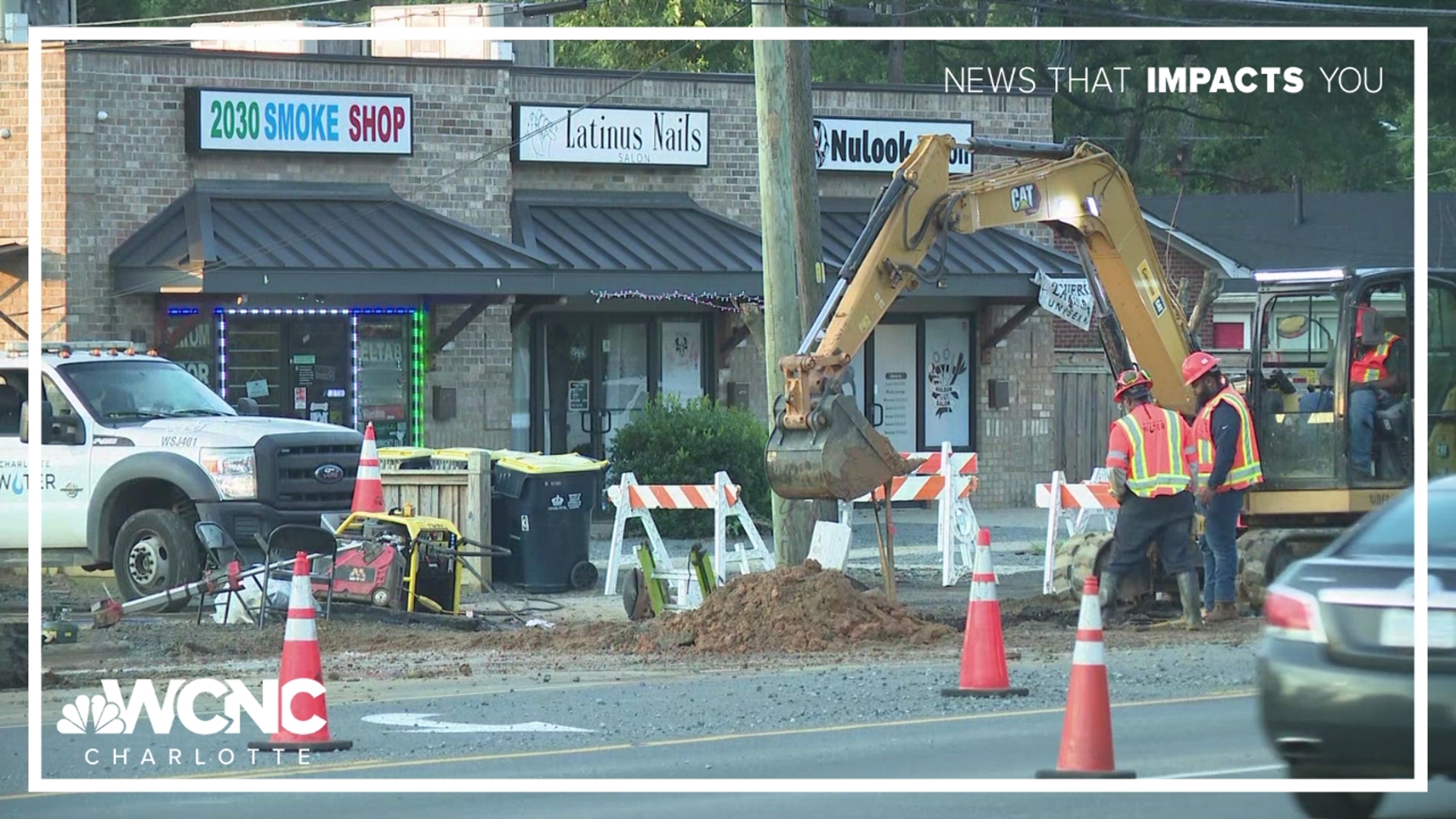 It's impacting the area of Sharon Amity Road near Central Avenue, in the area of the Compare Foods Market.