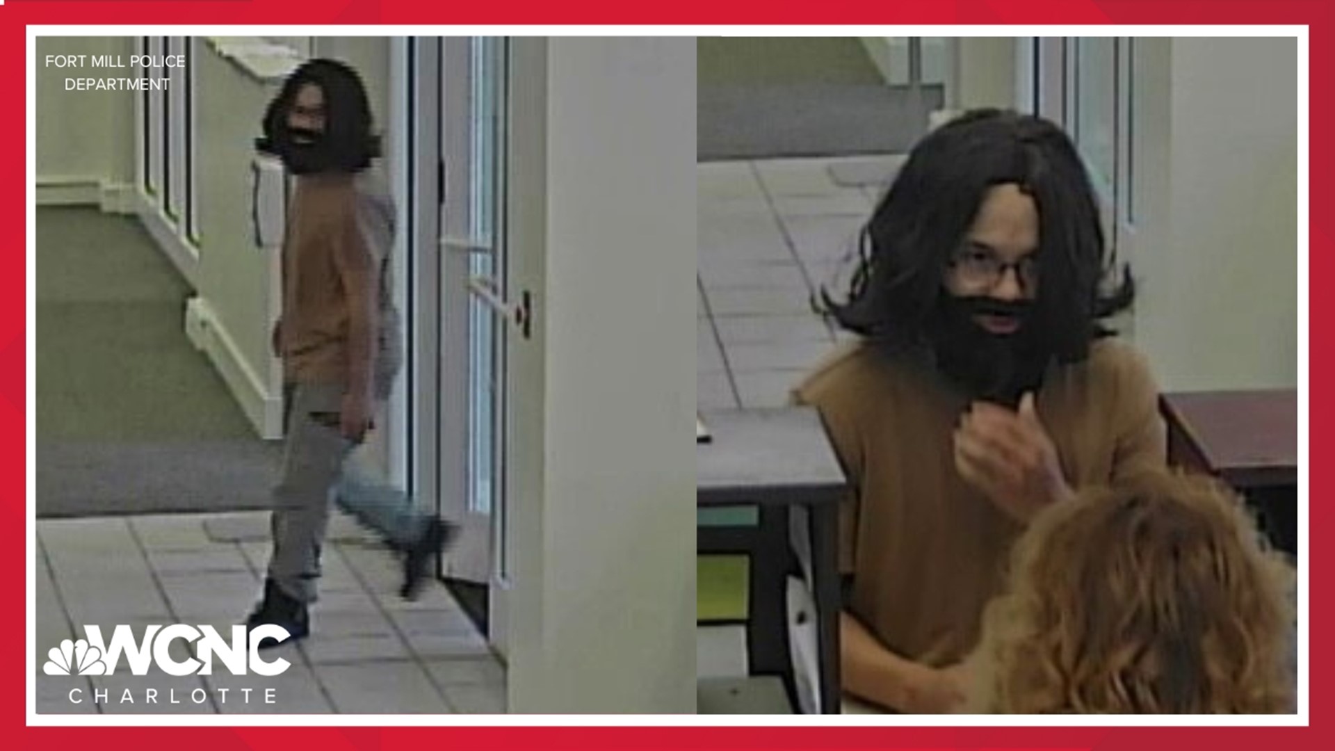 Fort Mill police say they are searching for the man in the pictures.