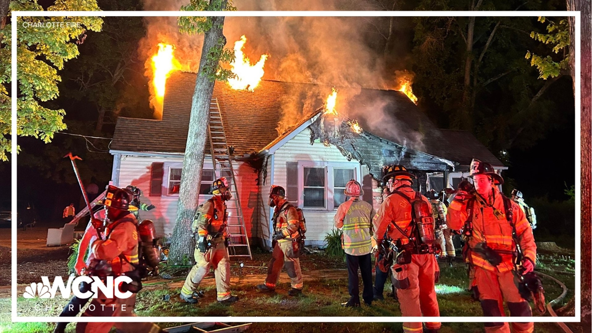 Fire crews responded to an early morning house fire that left three firefighters injured. WCNC Charlotte's Destiny Richards is on scene with more details.