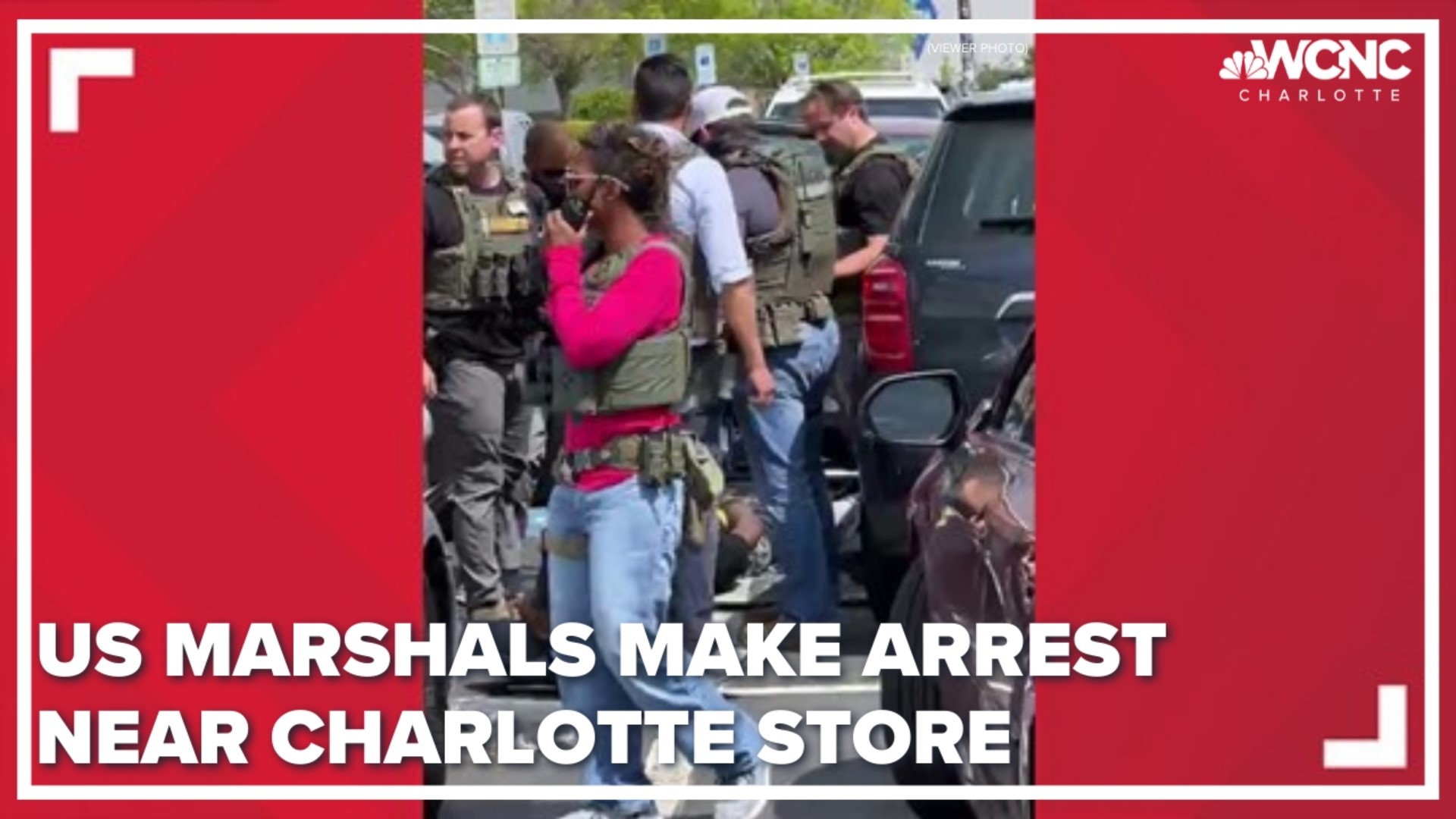 A WCNC Charlotte viewer was at a shopping center in University City Tuesday when federal agents surrounded an SUV outside a Ross department store.