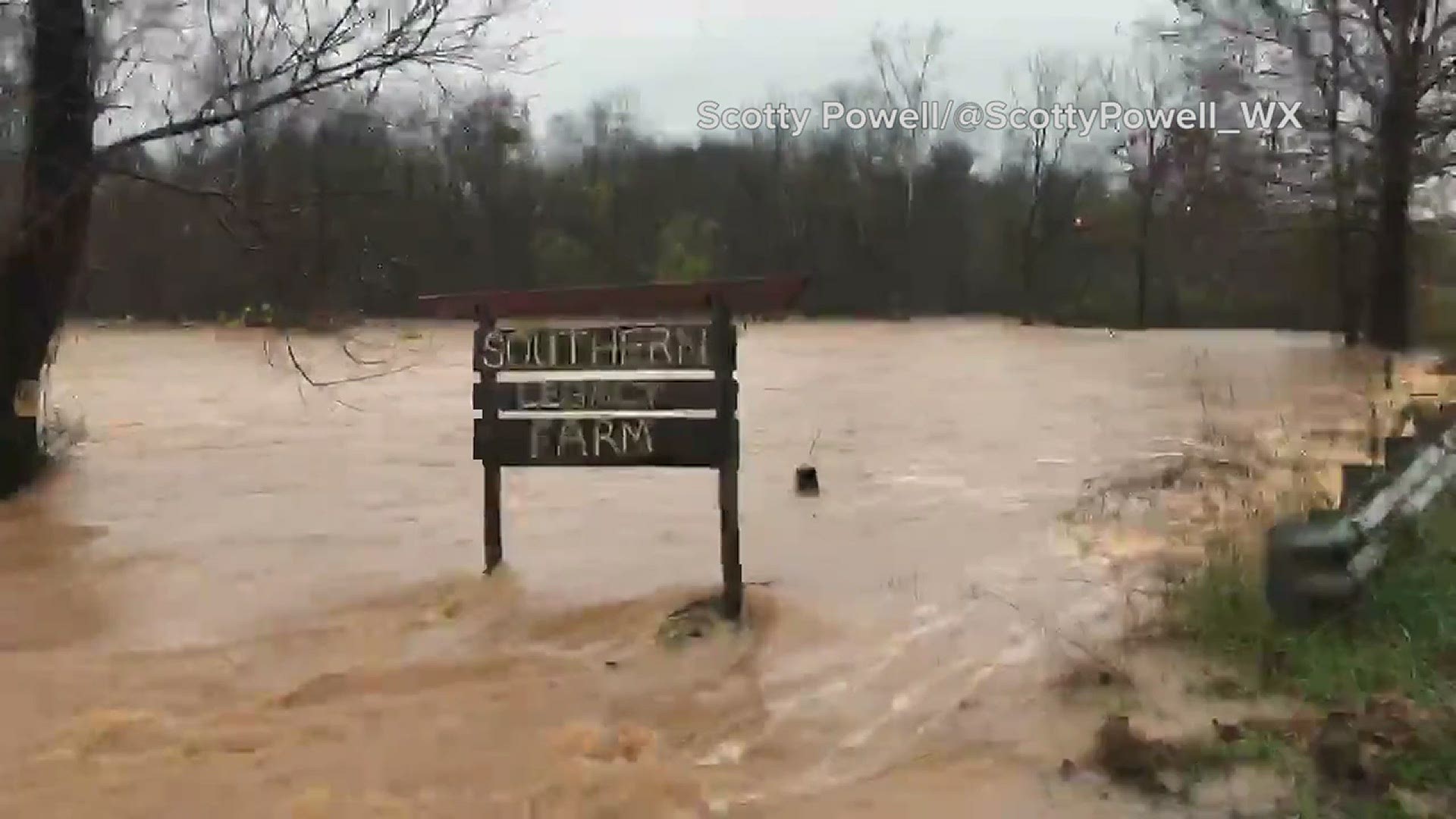 Heavy downpours caused flash flooding across western North Carolina Thursday, including multiple roads being flooded in Burke County.