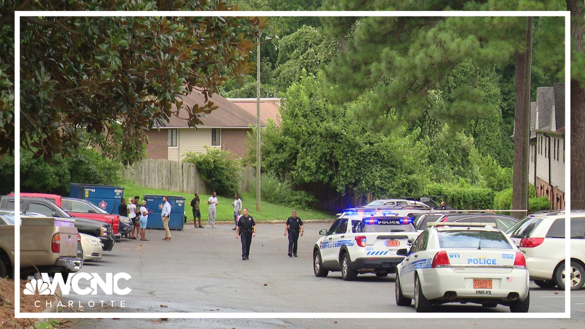 The victim was taken to Presbyterian Hospital after being found shot near the corner of Eastway Drive and Dunlavin Way, Medic said.