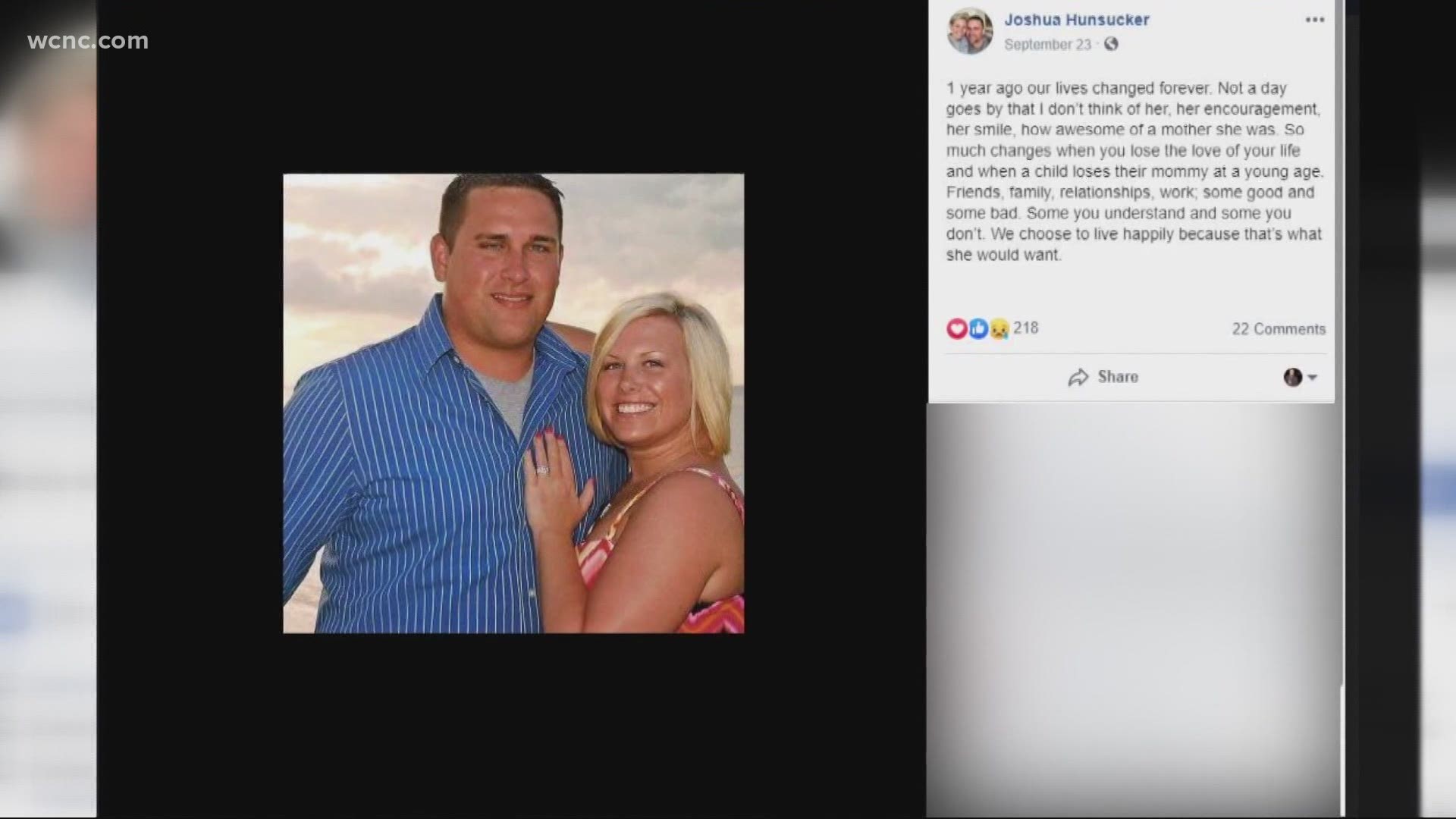 Joshua Hunsucker has been charged with setting fire to a helicopter as it flew over Charlotte. He's previously been charged with killing his wife.