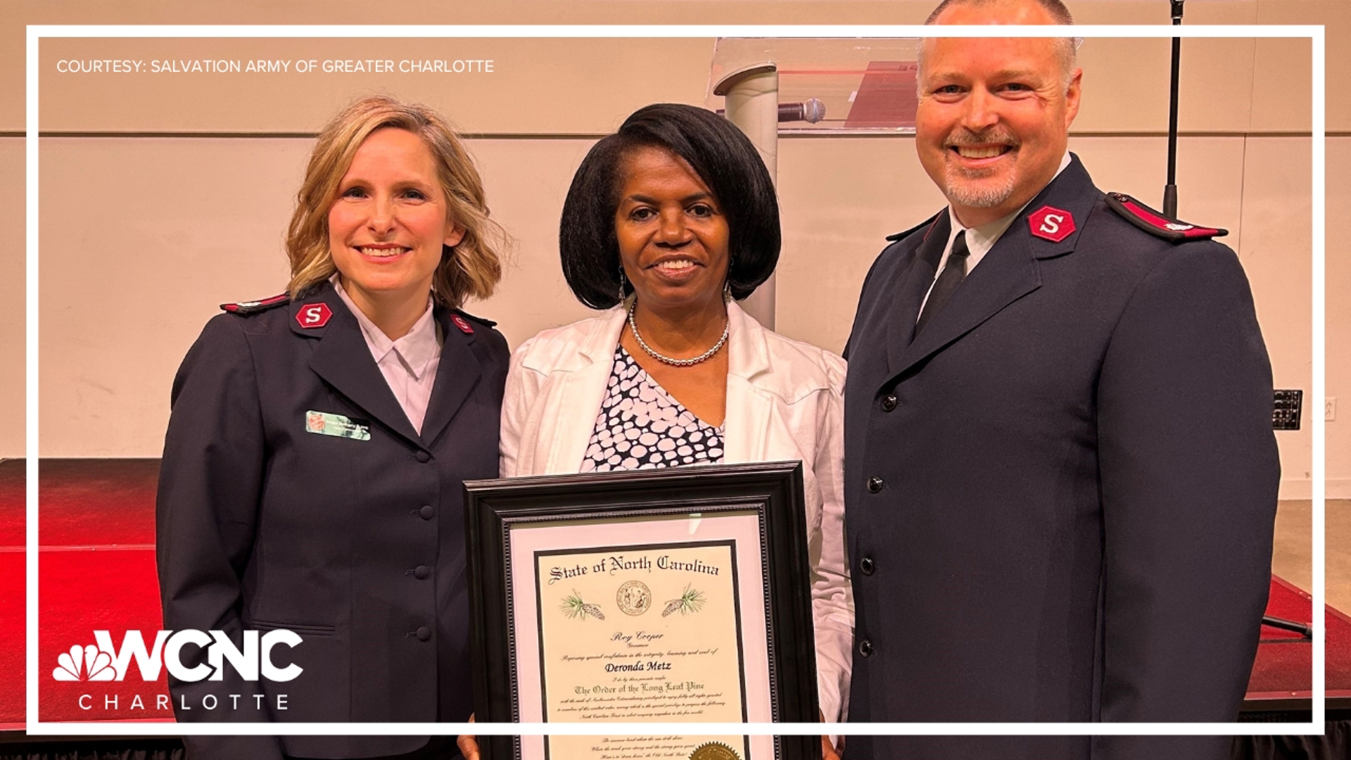 Kayland Hagwood shares how 30 years of serving others has led to Deronda Metz being honored with North Carolina's highest civilian honor.