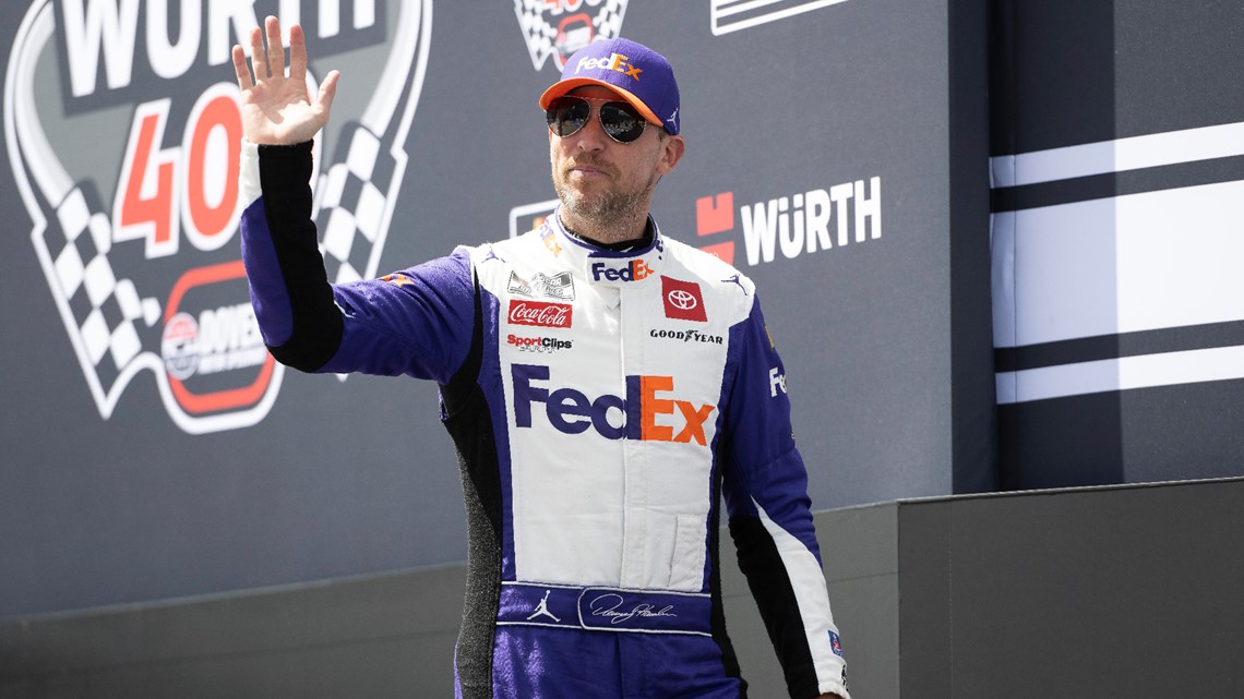 Denny Hamlin signs contract extension with Joe Gibbs Racing; 23XI remains  with Toyota