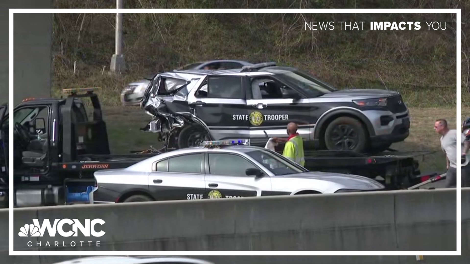 Honda slams into state trooper on I-485 in Charlotte, NC; 3-year-old injured | wcnc.com