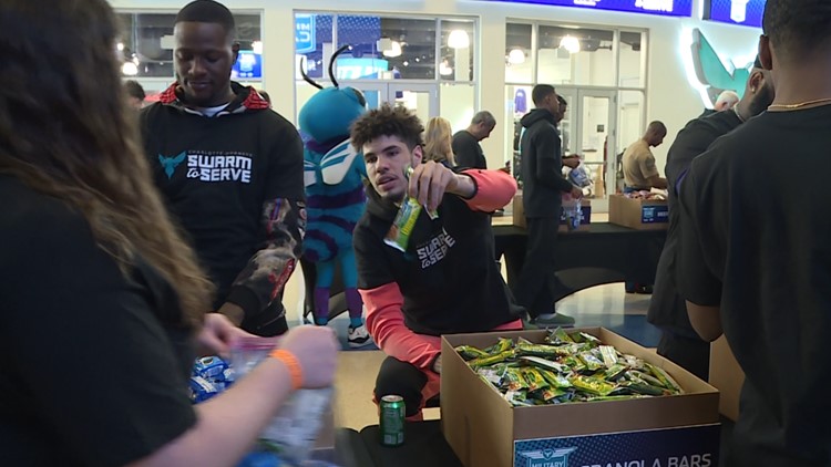 Charlotte Hornets pack 3,000 care kits for U.S. military service members