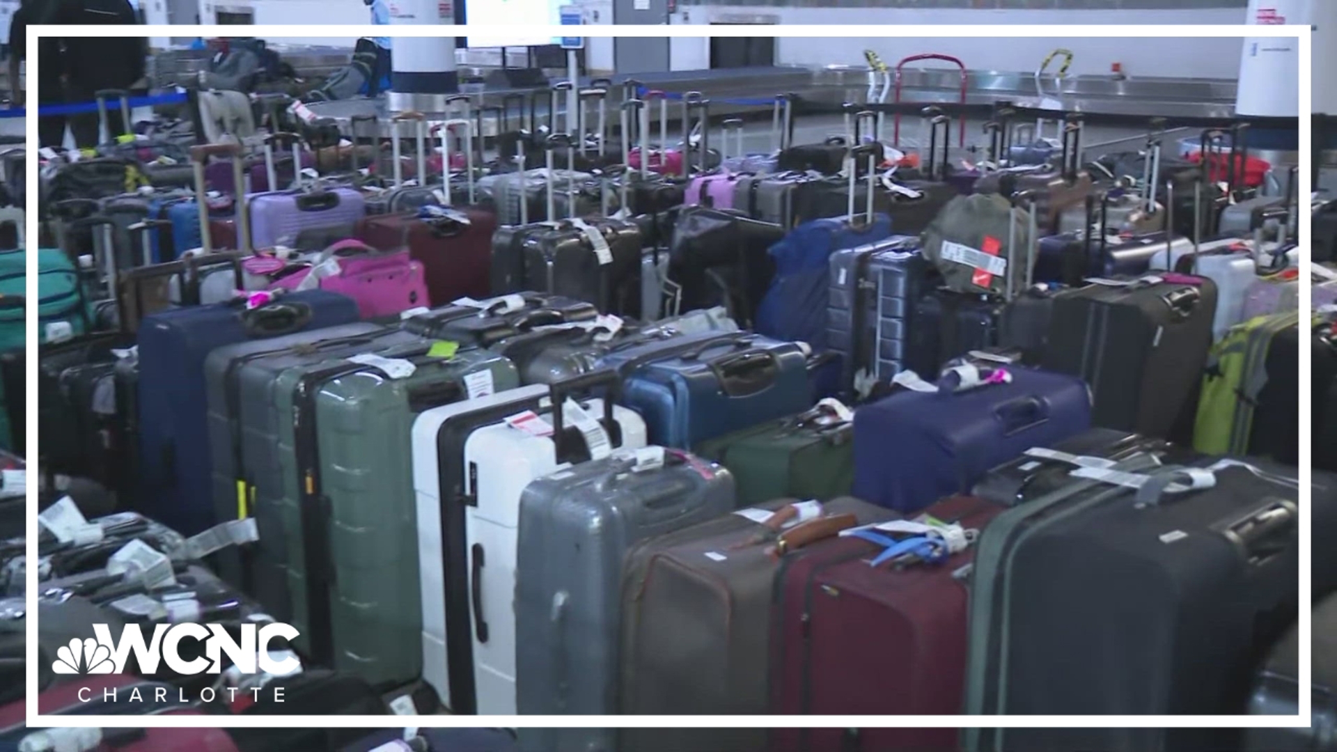 Thousands of travelers are stuck at Charlotte Douglas this morning after 450 flights were delayed and more than 150 were canceled Monday alone.