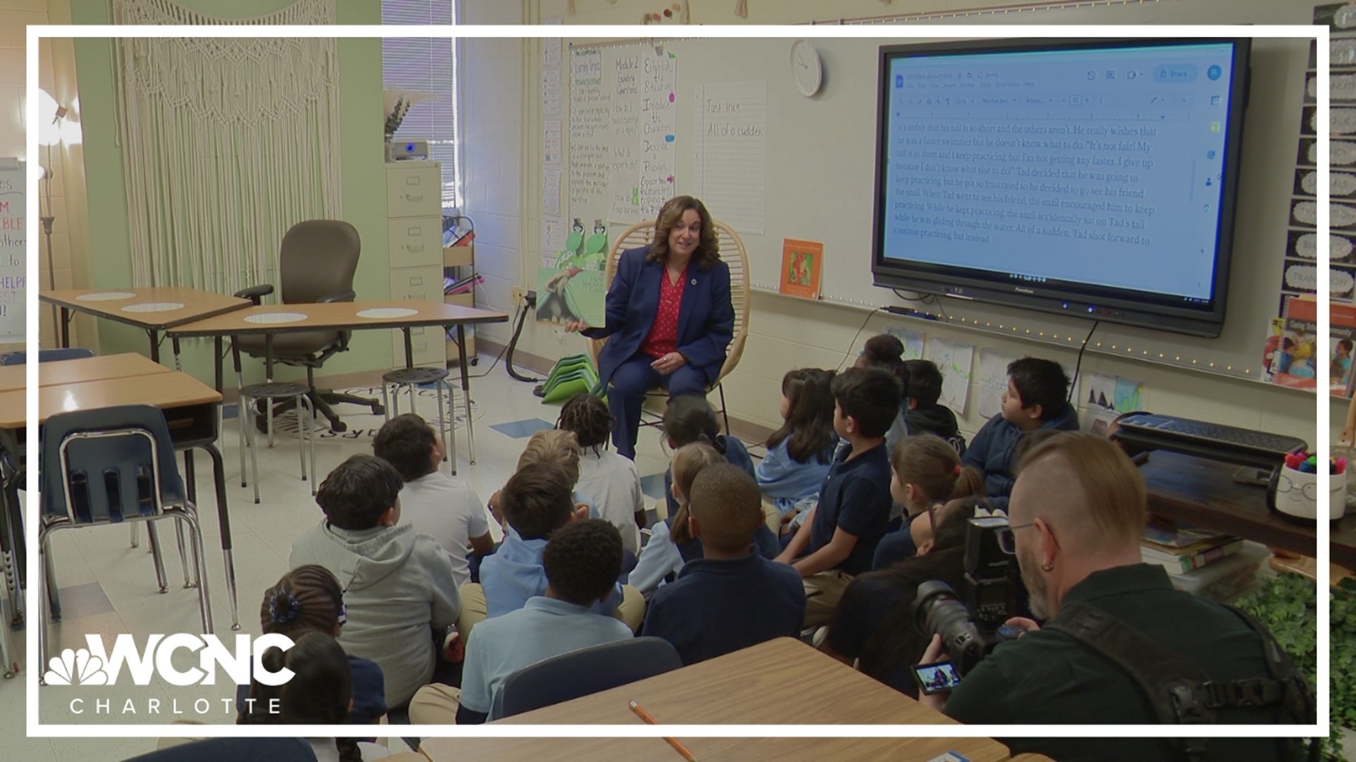 Deputy Secretary of Education Cindy Marten visited three Charlotte schools Tuesday as part of the "Raise the Bar: Lead the World" initiative.