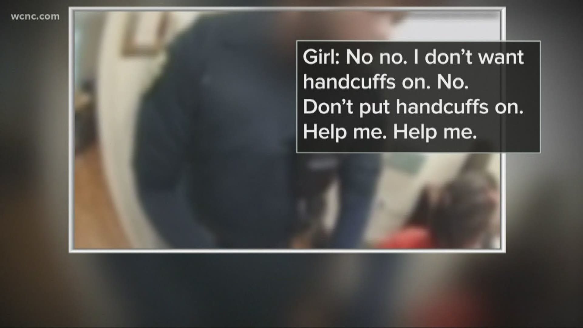A video showing a 6-year-old girl crying as she's arrested at school is raising questions about restraining children.