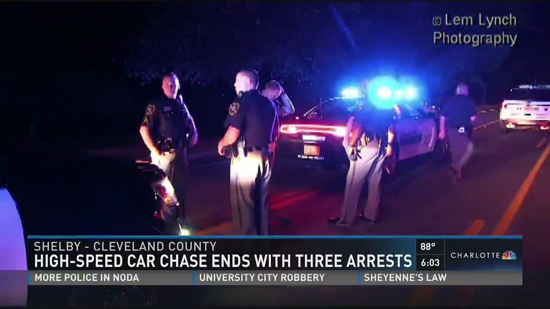 3 arrested after pursuit in Shelby