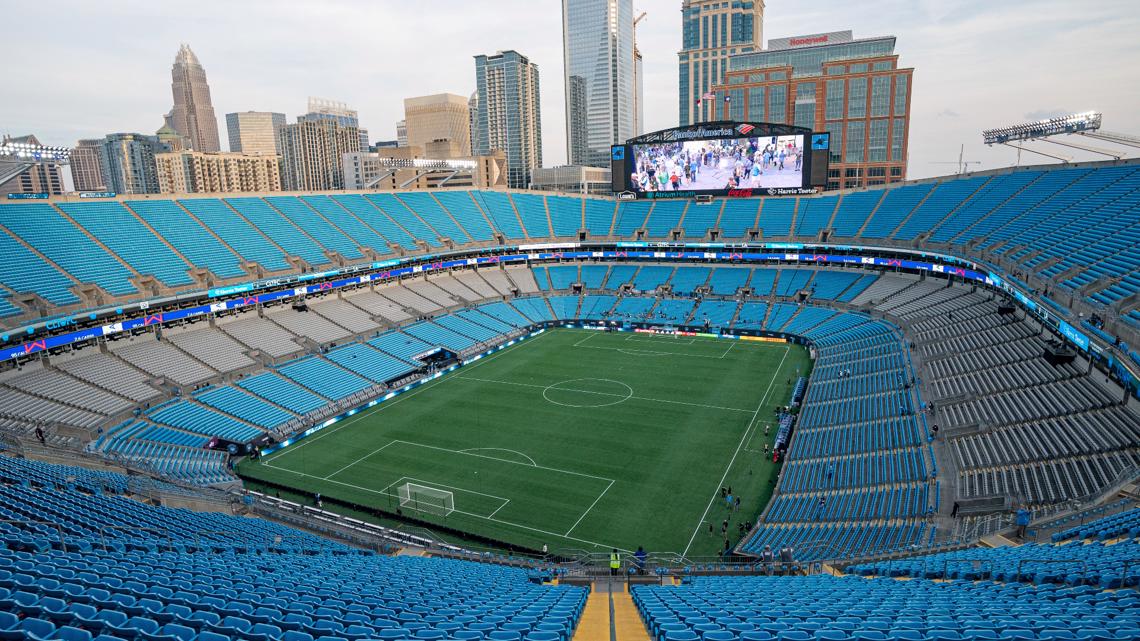 Panthers Fan Fest Bank of America Stadium rain and traffic