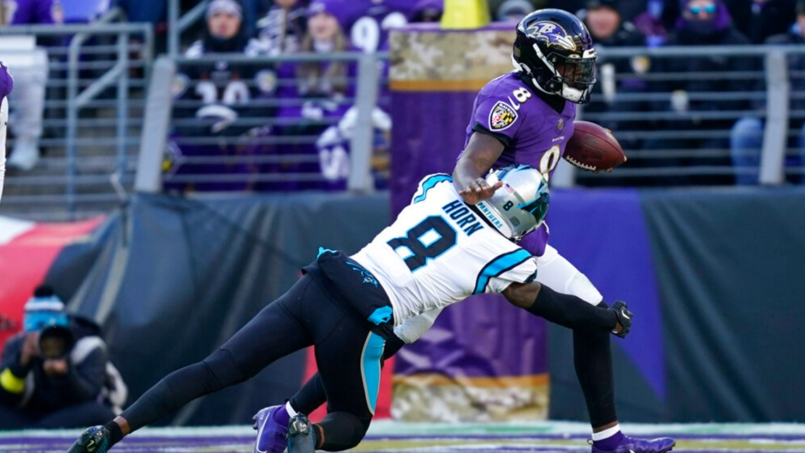 Late Carolina turnovers lead to 13-3 loss to Ravens; Panthers fall to 3-8