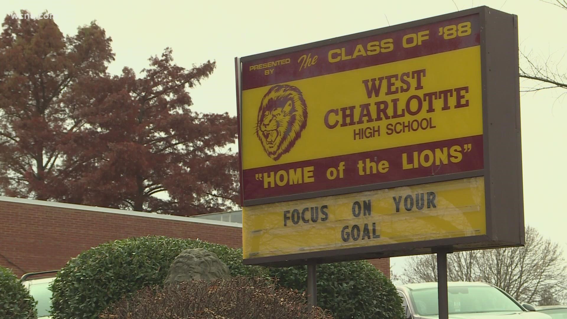 Three weapons were found on Charlotte high school campuses Thursday, including two in the parking lot of West Charlotte High School.