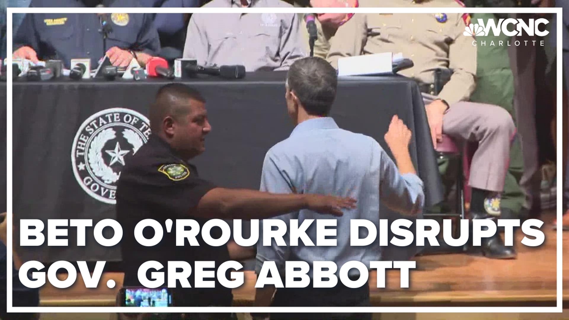 Beto O'Rourke, a democrat running for Texas governor, disrupts Texas elected officials discussing the Uvalde school shooting.