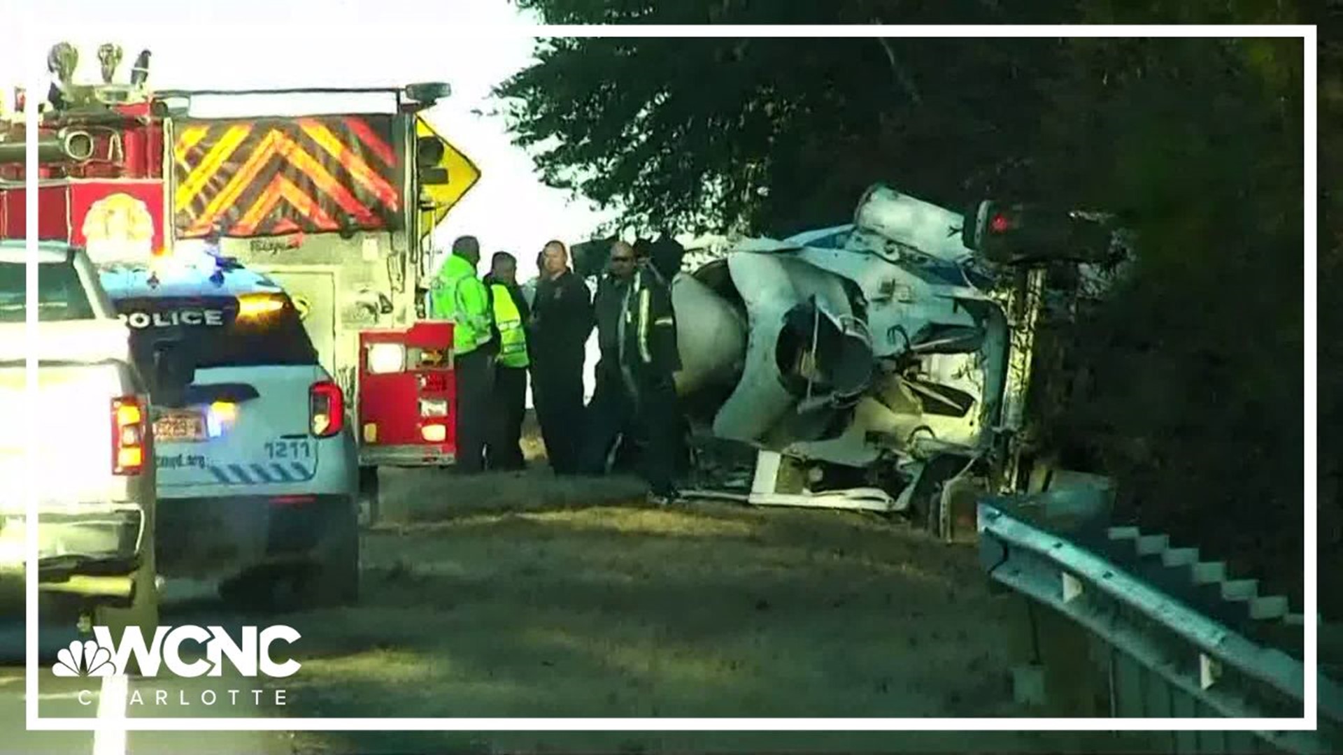 A truck driver was seriously injured Thursday when the cement truck they were driving overturned on Brookshire Boulevard.