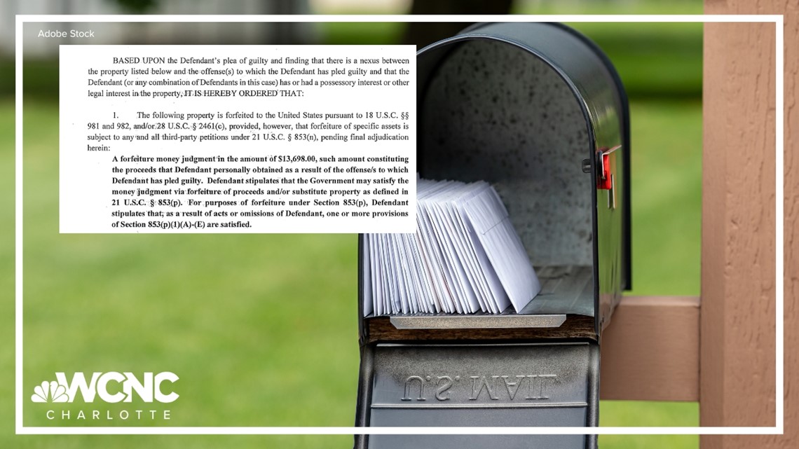Charlotte mail carrier pleaded guilty to check theft scheme | wcnc.com