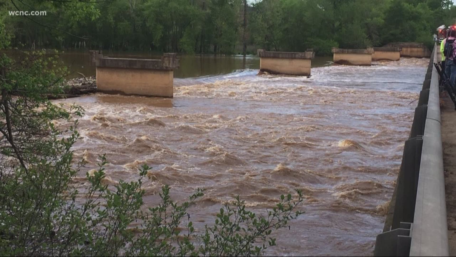 Man rescued from swollen river