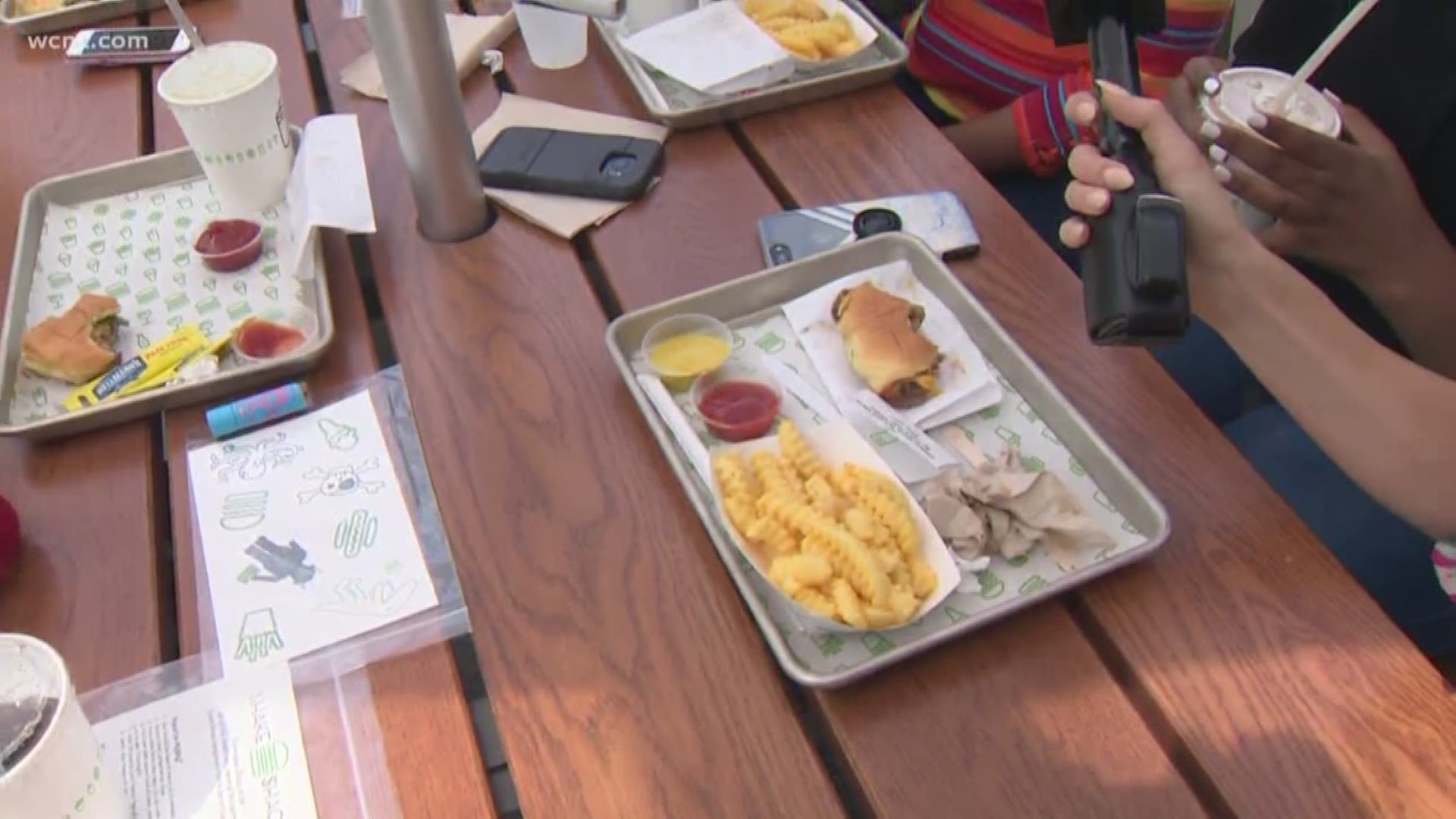 After months of anticipation, Charlotte's first Shake Shack opened its doors Thursday.