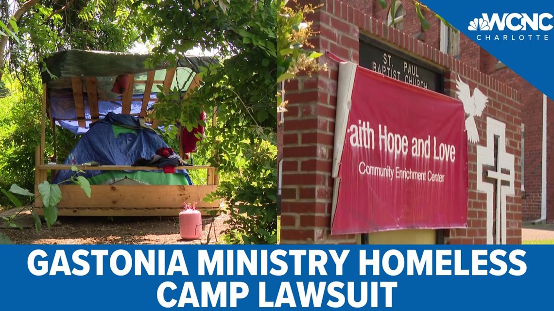 Gastonia, NC church sued over homeless encampment