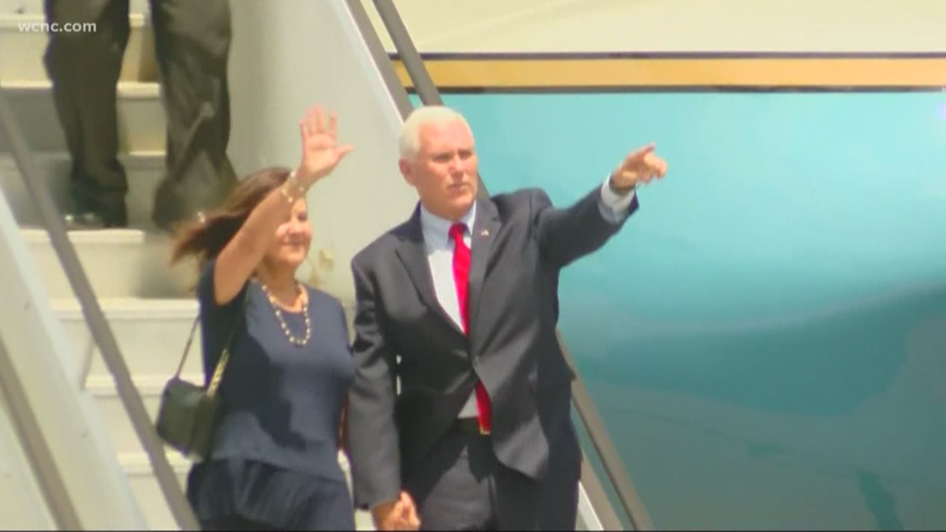 Vice President Mike Pence made an appearance at Coastal Carolina to show support for Henry McMaster.