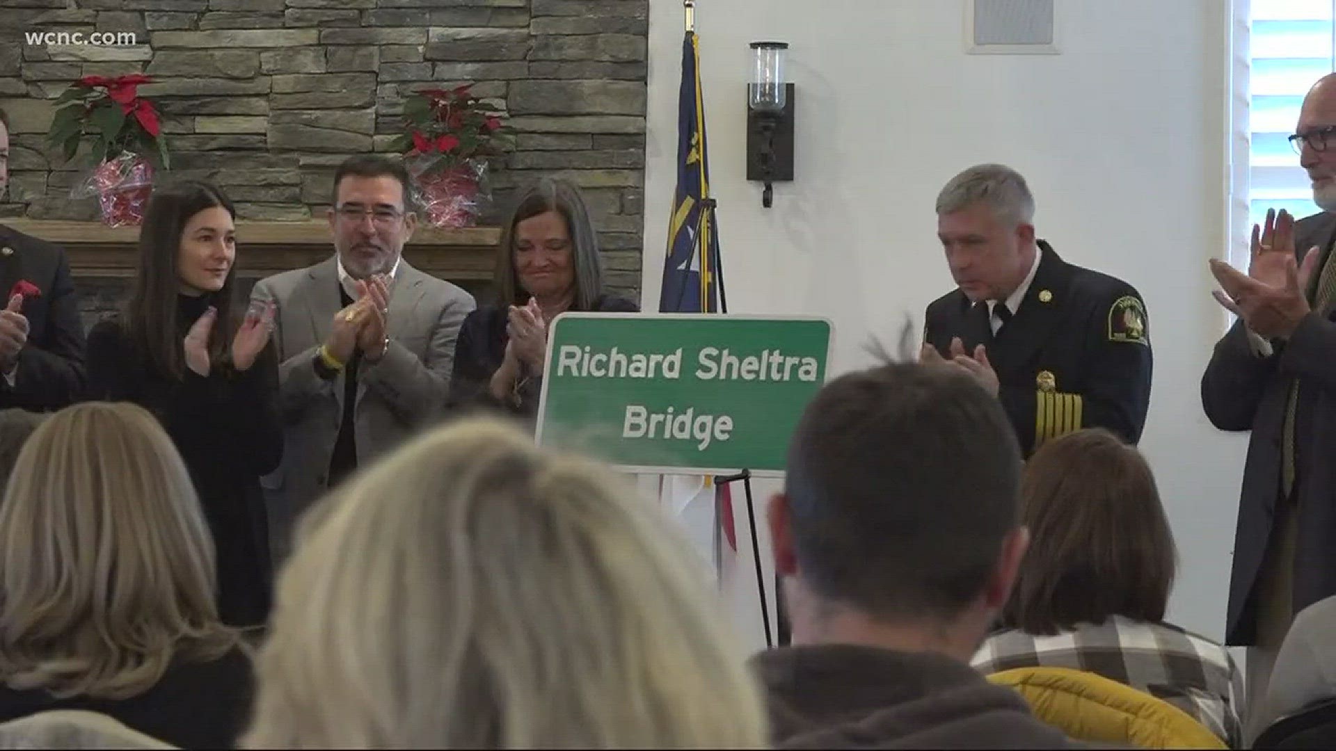 A Pineville bridge has a new name. The Richard Sheltra bridge was dedicated Wednesday to honor the life of a firefighter killed in the line of duty.