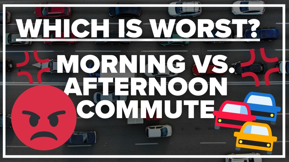 Which has more traffic: the morning or afternoon commute?