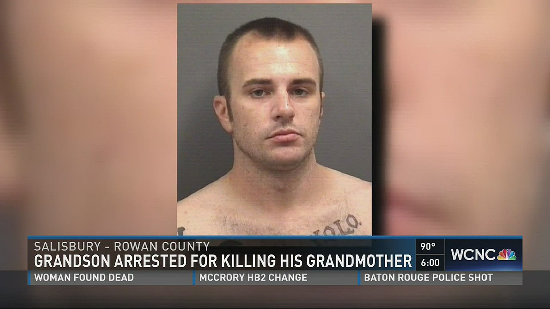 A 75-year-old woman found dead in her kitchen was beaten to death by her grandson, authorities say.