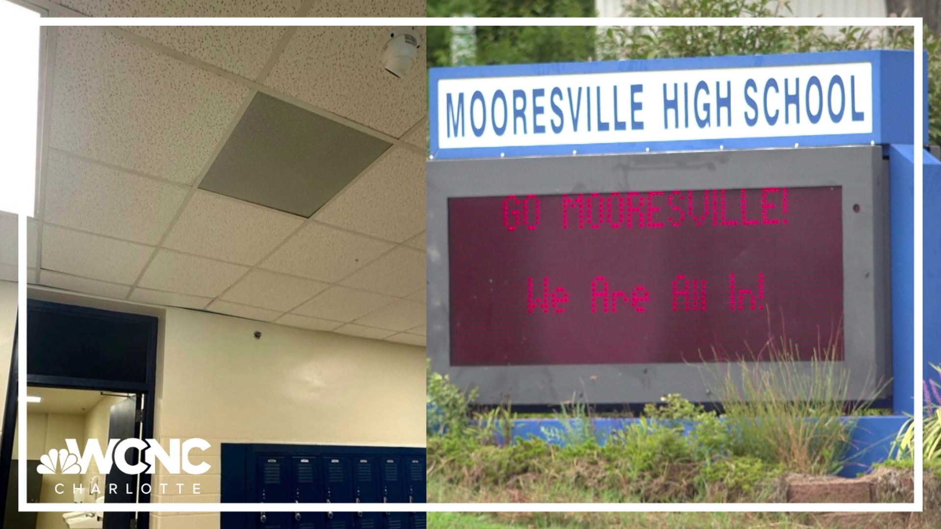 The school district previously told WCNC Charlotte a system with security cameras is placed outside the bathrooms to help detect vaping within the school.