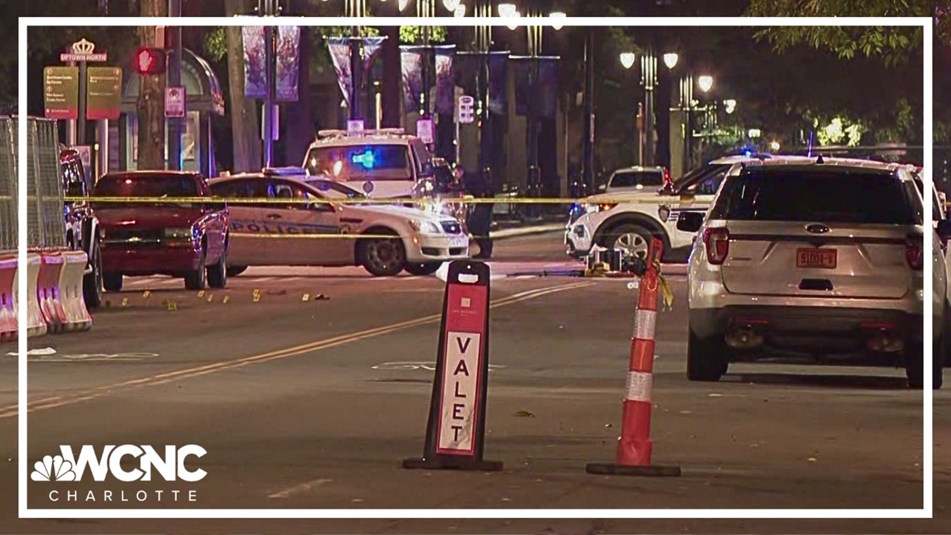 Police responded to a shooting near east 5th street and North Tryon, say it happened around 2:30am.