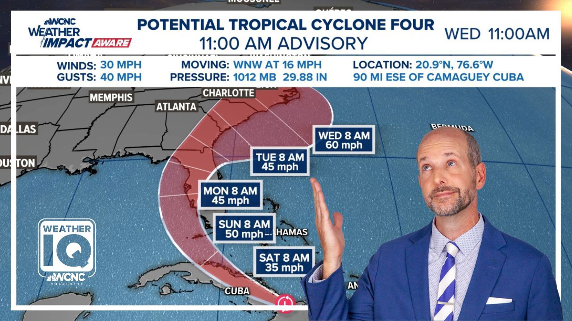 Chief Meteorologist Brad Panovich is monitoring Potential Tropical Cycle Four and the possible impacts for the Carolinas.