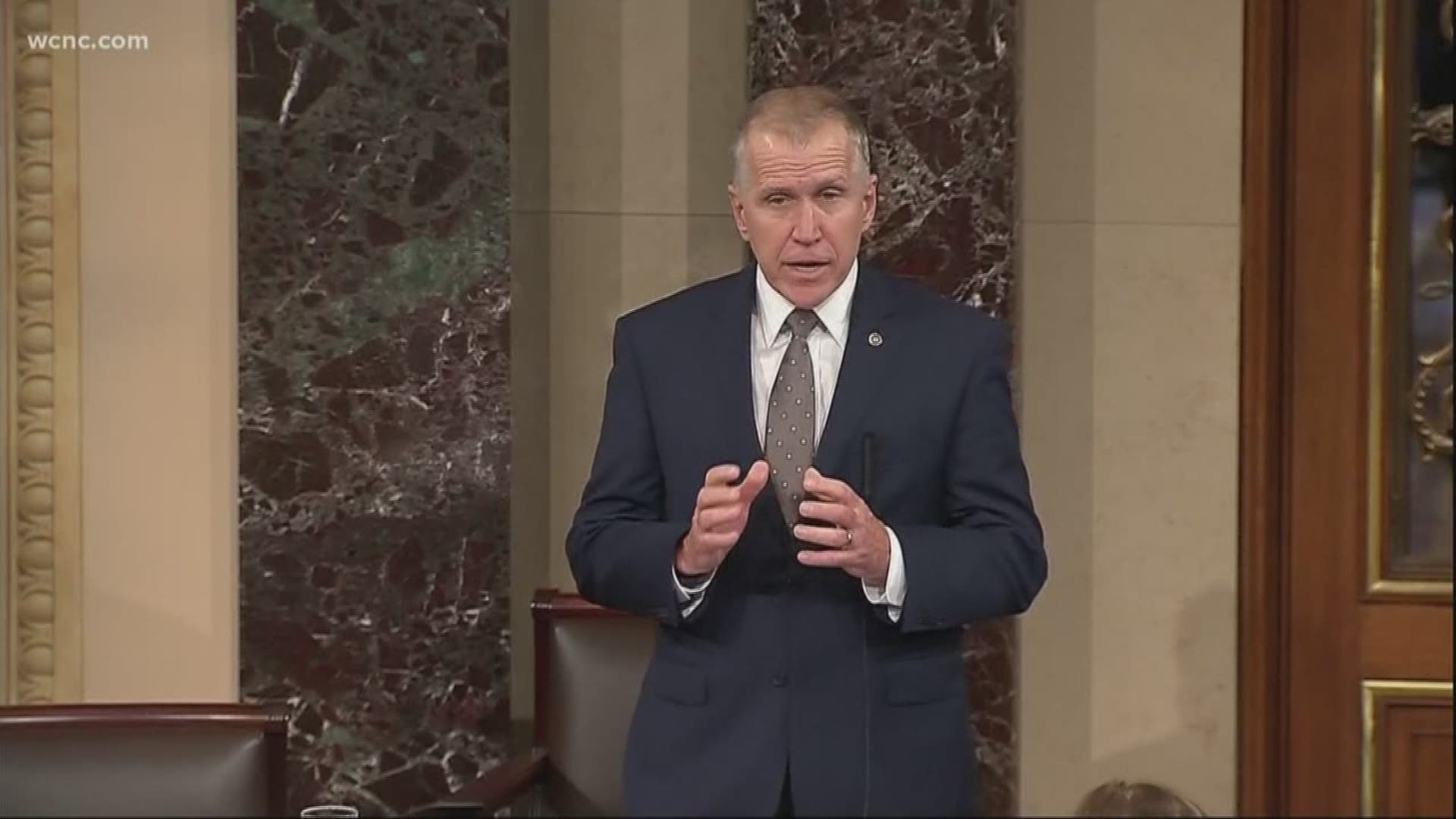 Tillis announced his change of heart on the Senate floor, minutes before the Senate voted to disapprove Trump's declaration.