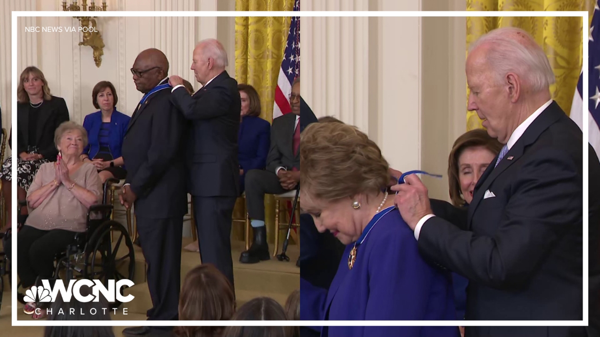 Elizabeth Dole and Rep. James E. Clyburn were recognized for their civic service.