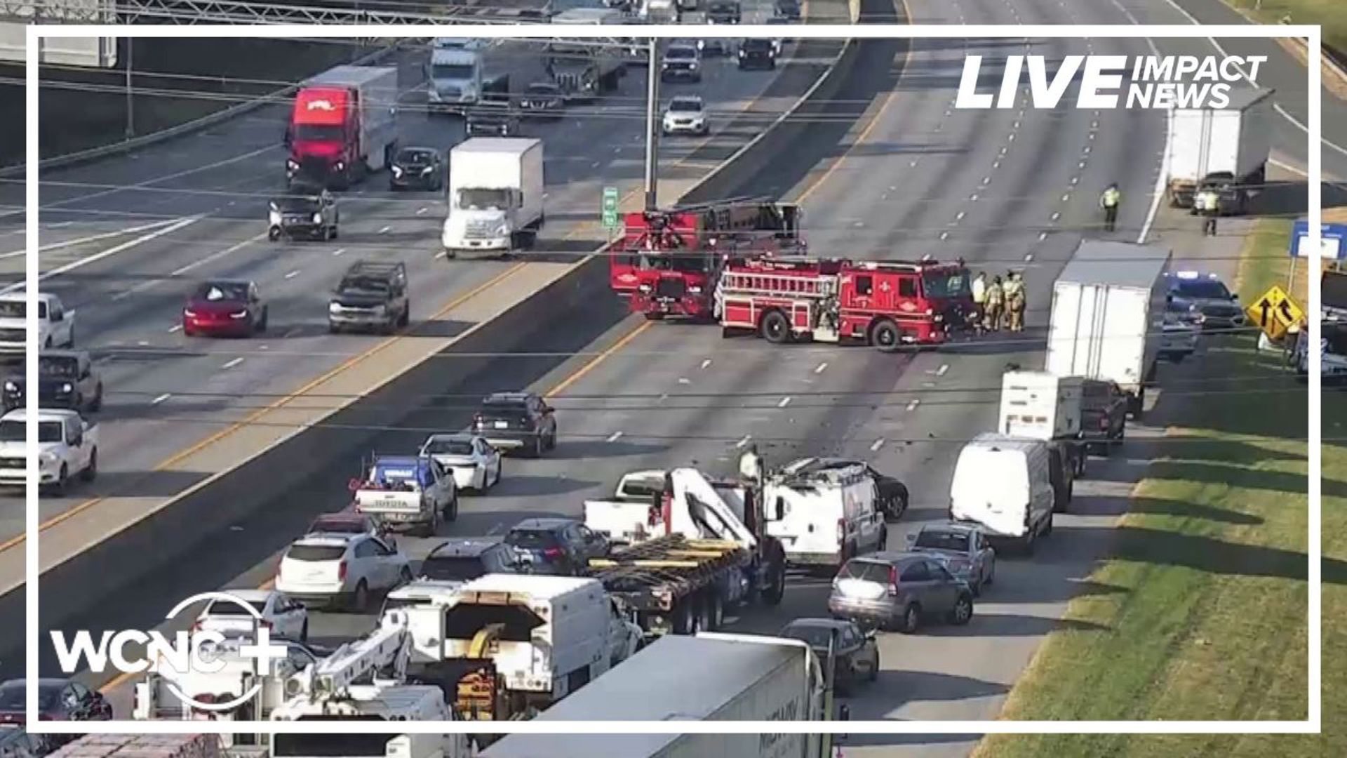 Serious crash shuts down I-85 in Concord | wcnc.com