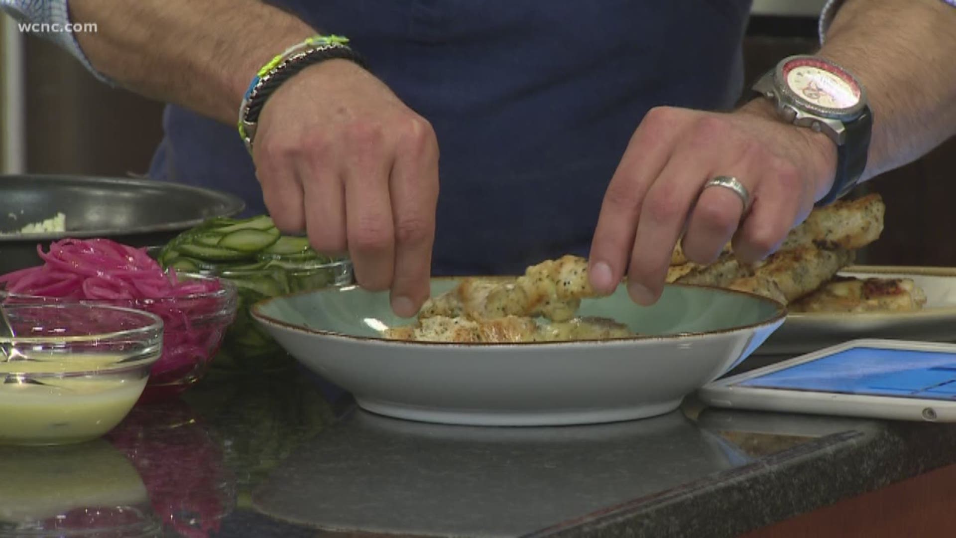 Stratos Lambos from Ilios Noche shows us how to prepare one of their popular menu items – the Ilios Bowl.