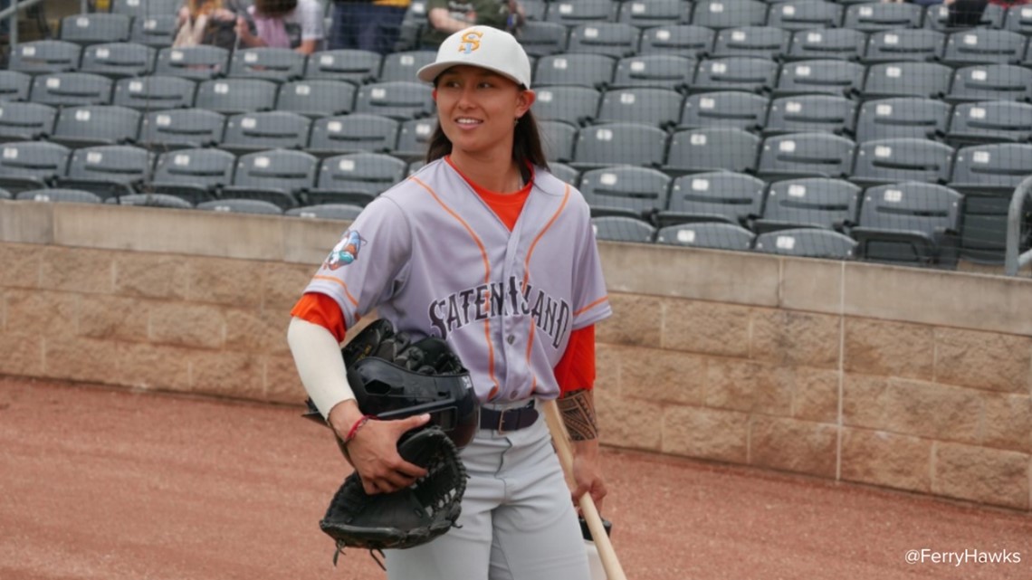 First woman to start professional baseball game plays in Gastonia