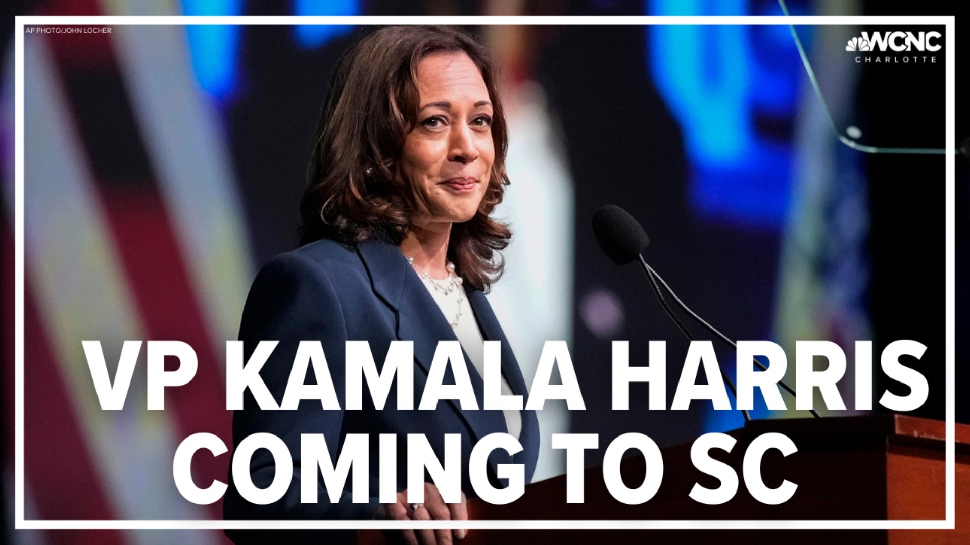 This will be Harris' third trip to the Palmetto State since taking office in 2020.