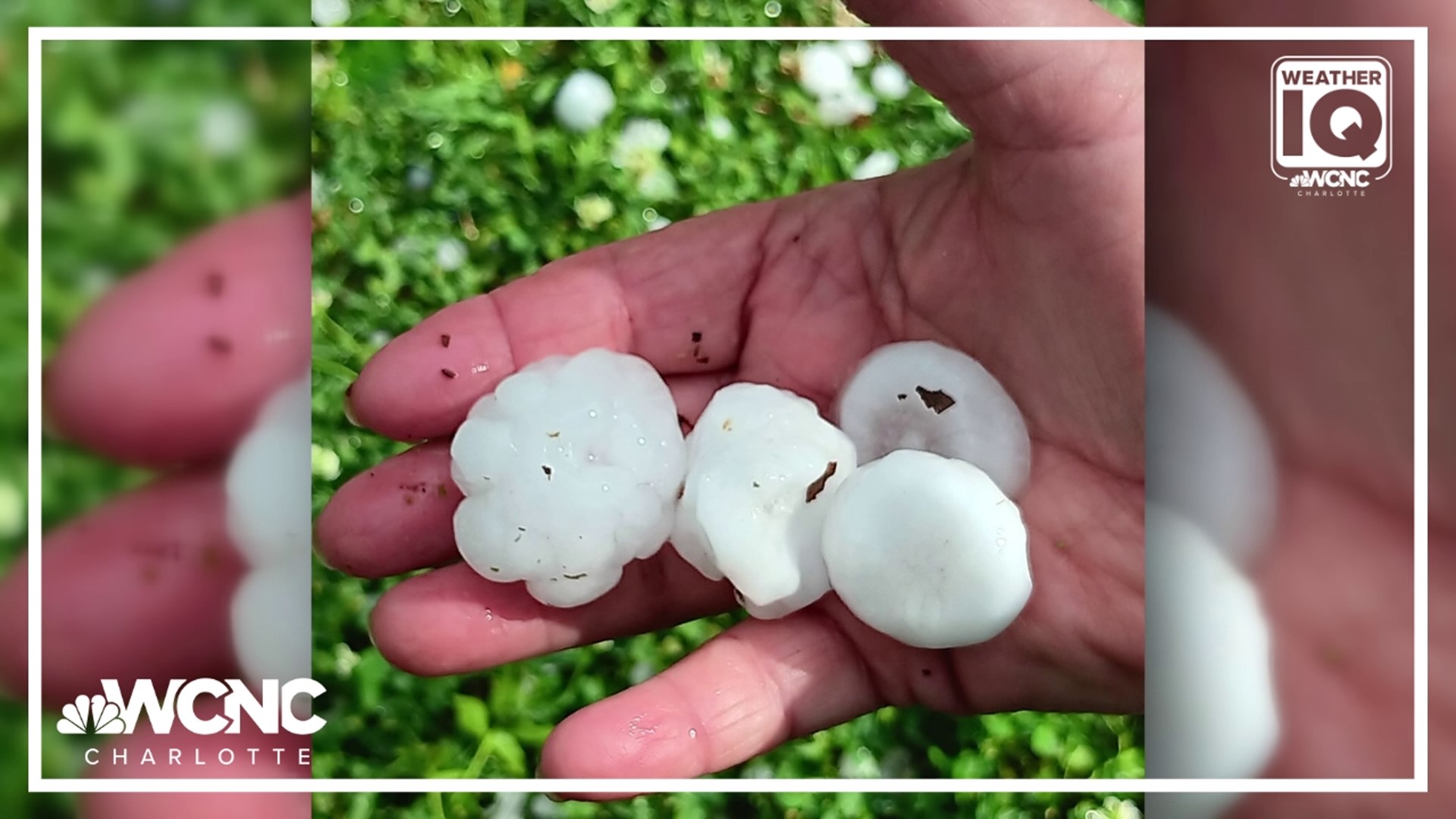 Meteorologist Chris Mulcahy explains how supercell thunderstorm produced hail over Rock Hill, South Carolina that was upward of two inches in diameter.