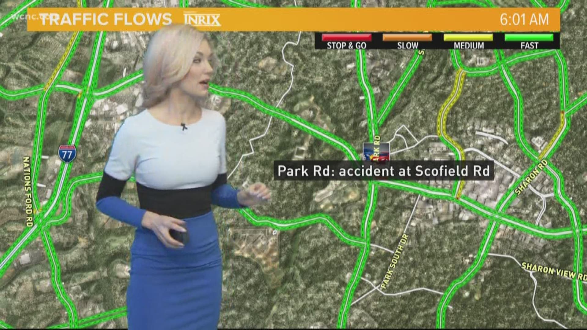 Drivers in south Charlotte are facing even heavier traffic on their morning commute after a crash on Park Road.