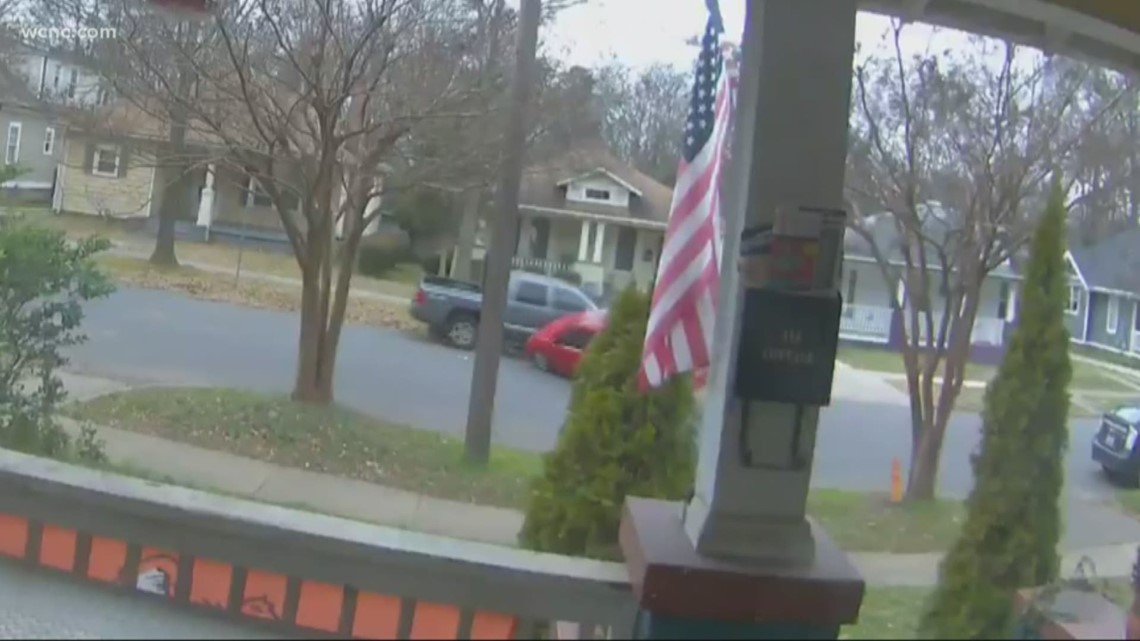 Car crashes into parked truck in Charlotte's Wilmore neighborhood