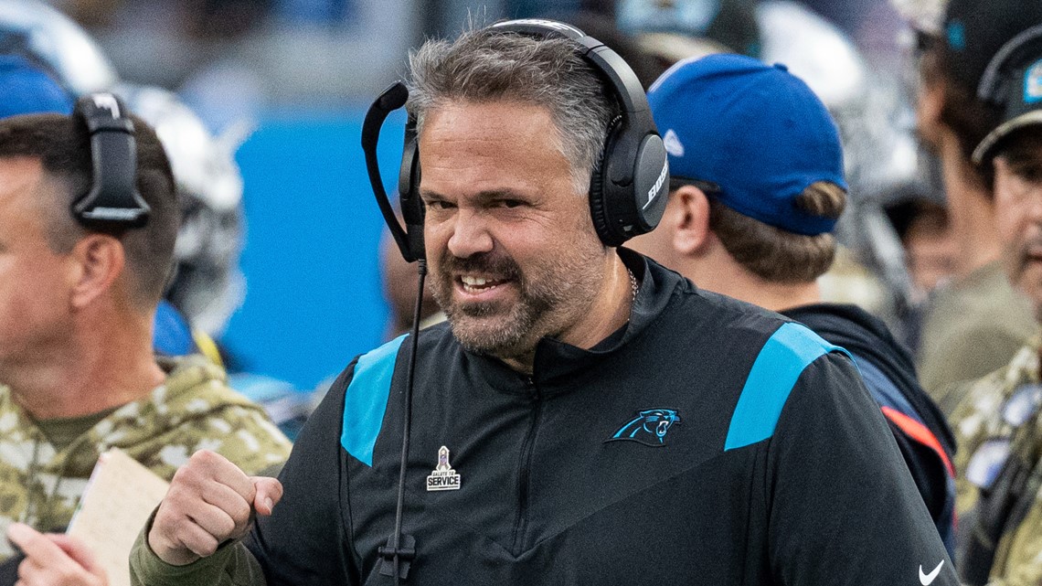 Carolina Panthers head coach Matt Rhule during a NFL preseason News  Photo - Getty Images